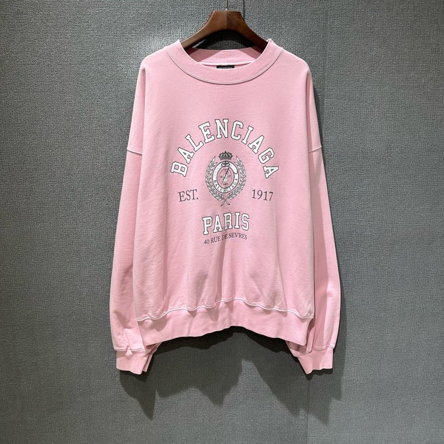 99新 Balenciaga/巴黎世家 （pm）皇冠麦穗印花卫衣 m码/4105