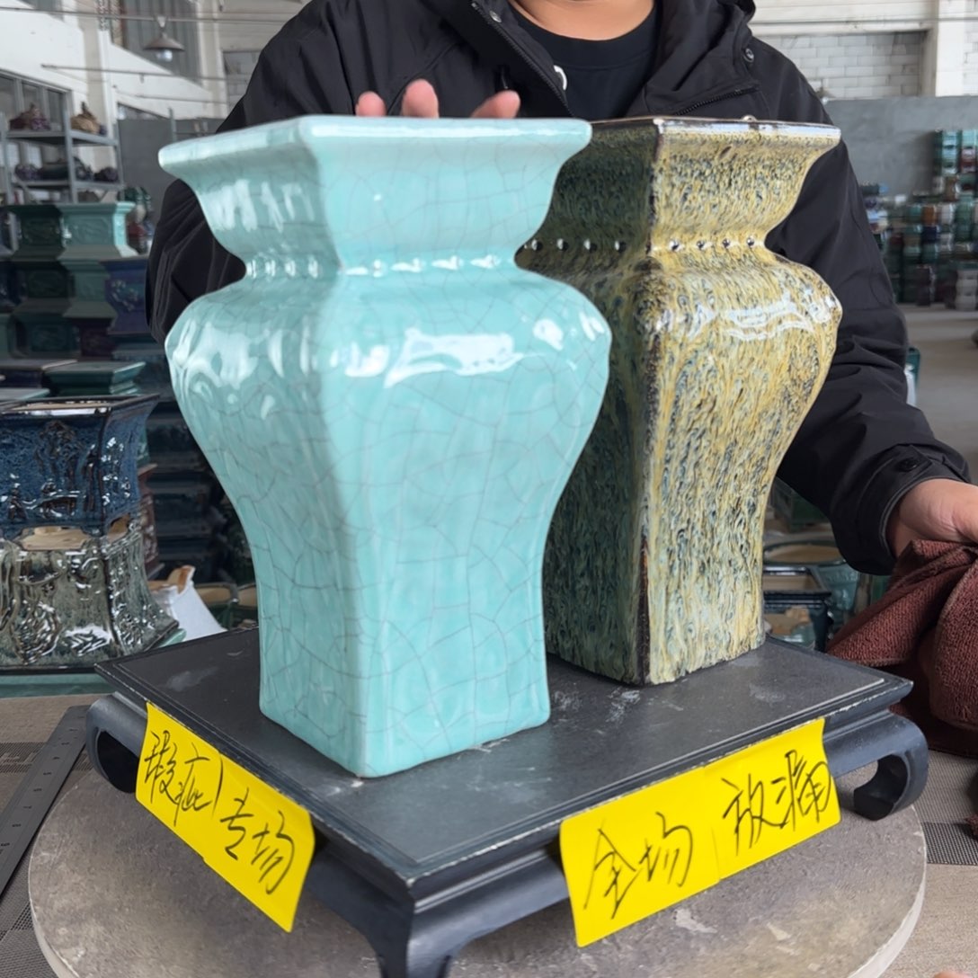 陶。一风堂石湾花盆 瑕疵