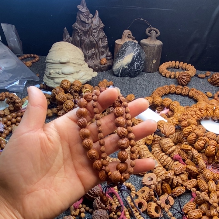 河***石桃木龙纹手串5的尺寸送一条手串