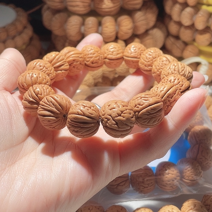 沈***司桃核吊坠桃核手串野巴焦20