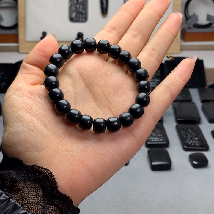 和田玉（墨玉）未镶嵌手串特价10