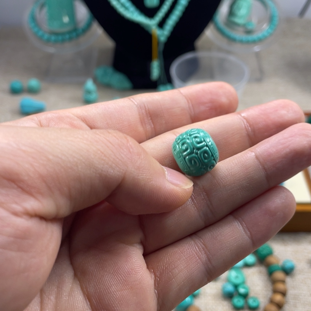 十堰手工雕刻配饰配珠，直径14.5