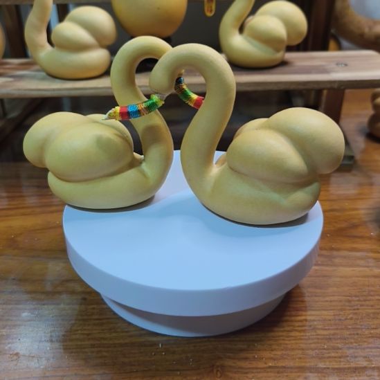 葫***人葫芦天鹅葫芦摆件家居客厅装饰品