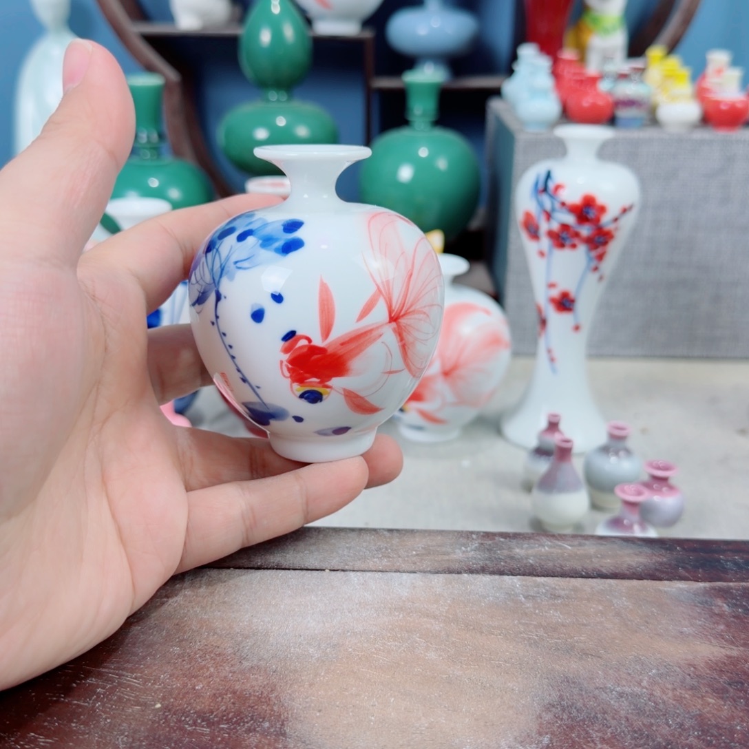 陶瓷手工小花器摆件
