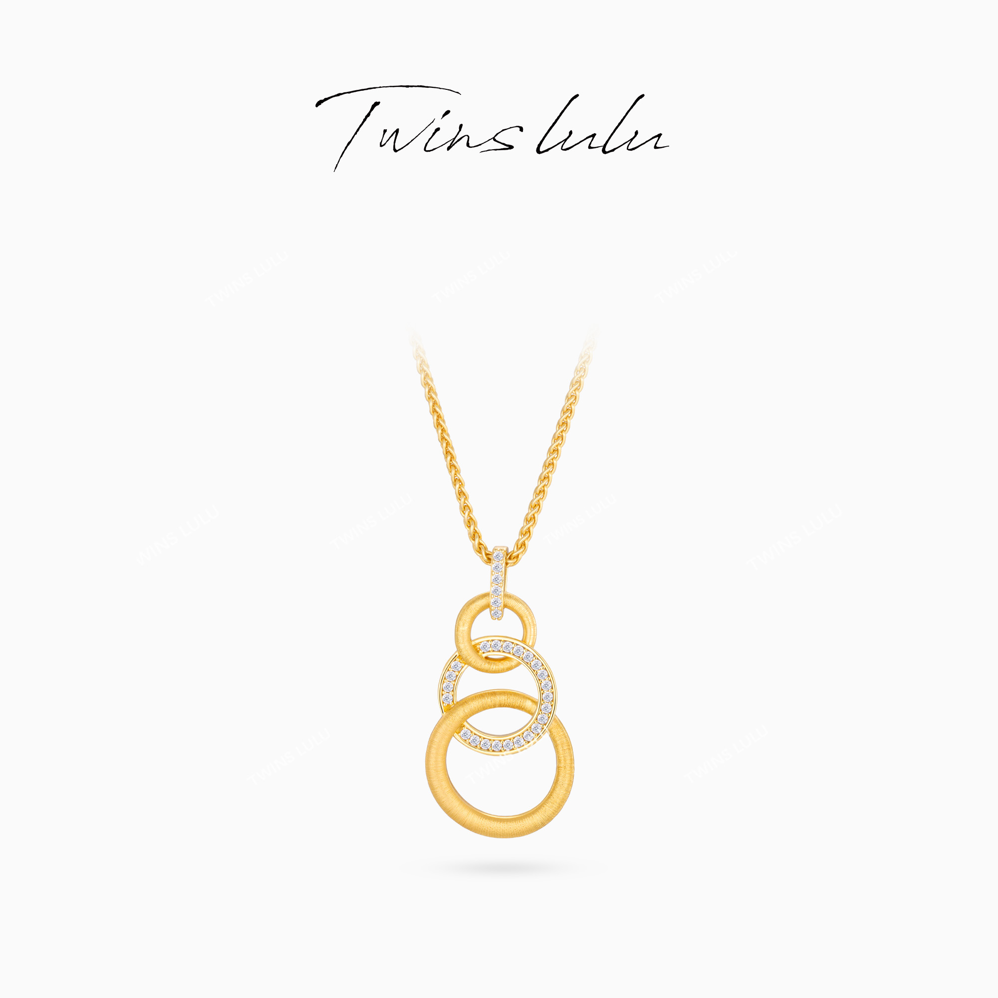 TWINS LULU【三圈】2026年新款精致简约圆形圈圈项链TSJ10194