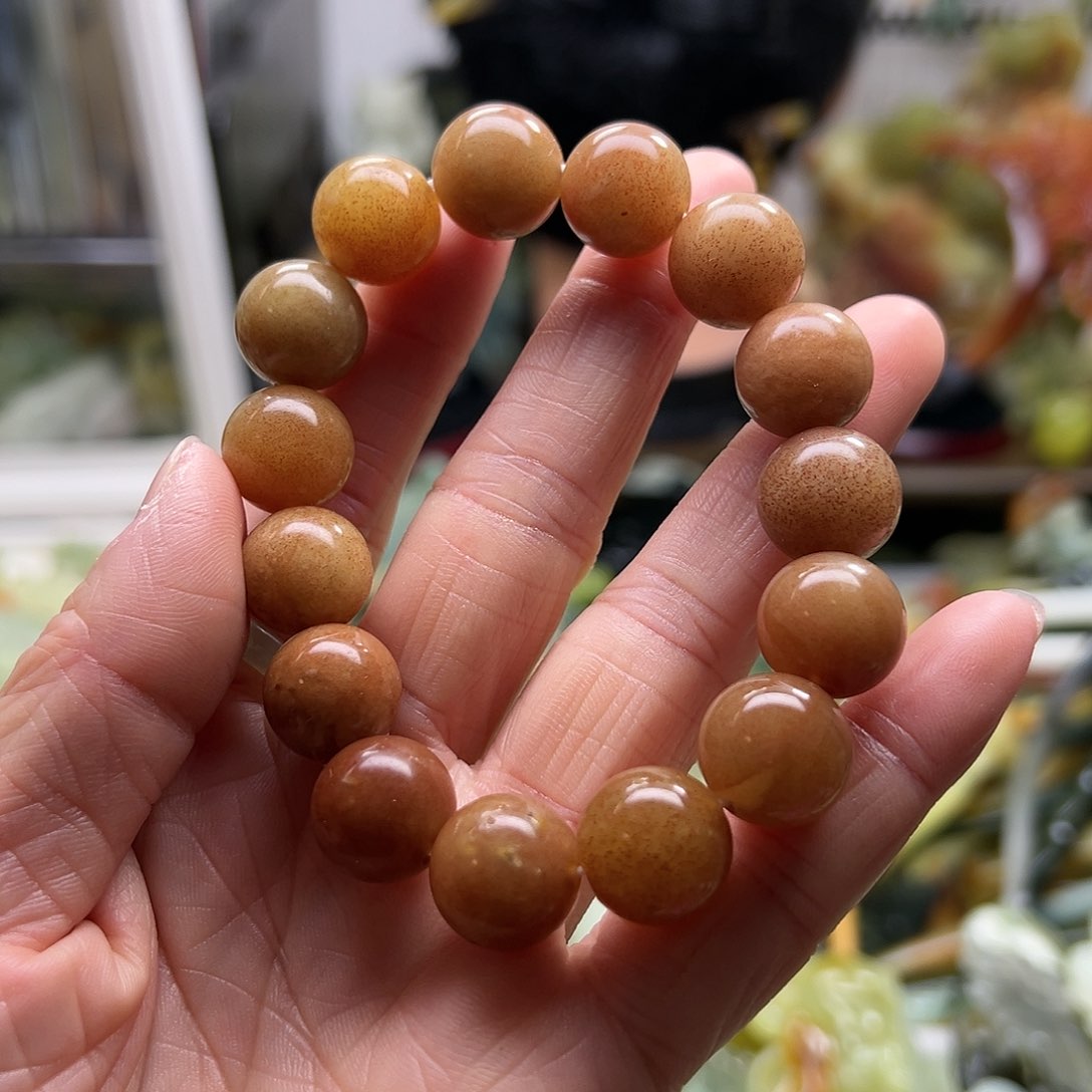 蛇纹石玉手链合金