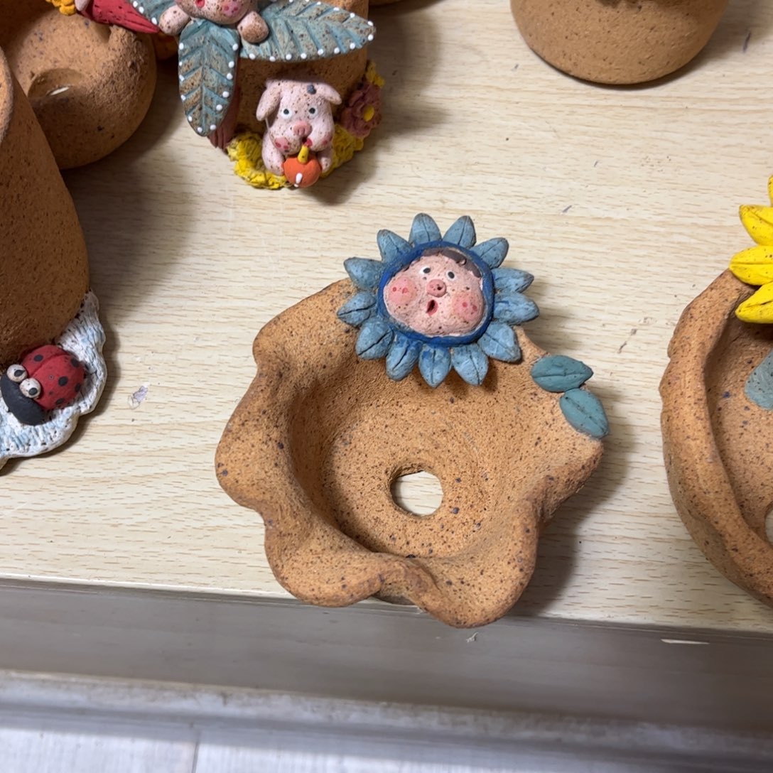 泥塑哈*八古镇炻陶花盆