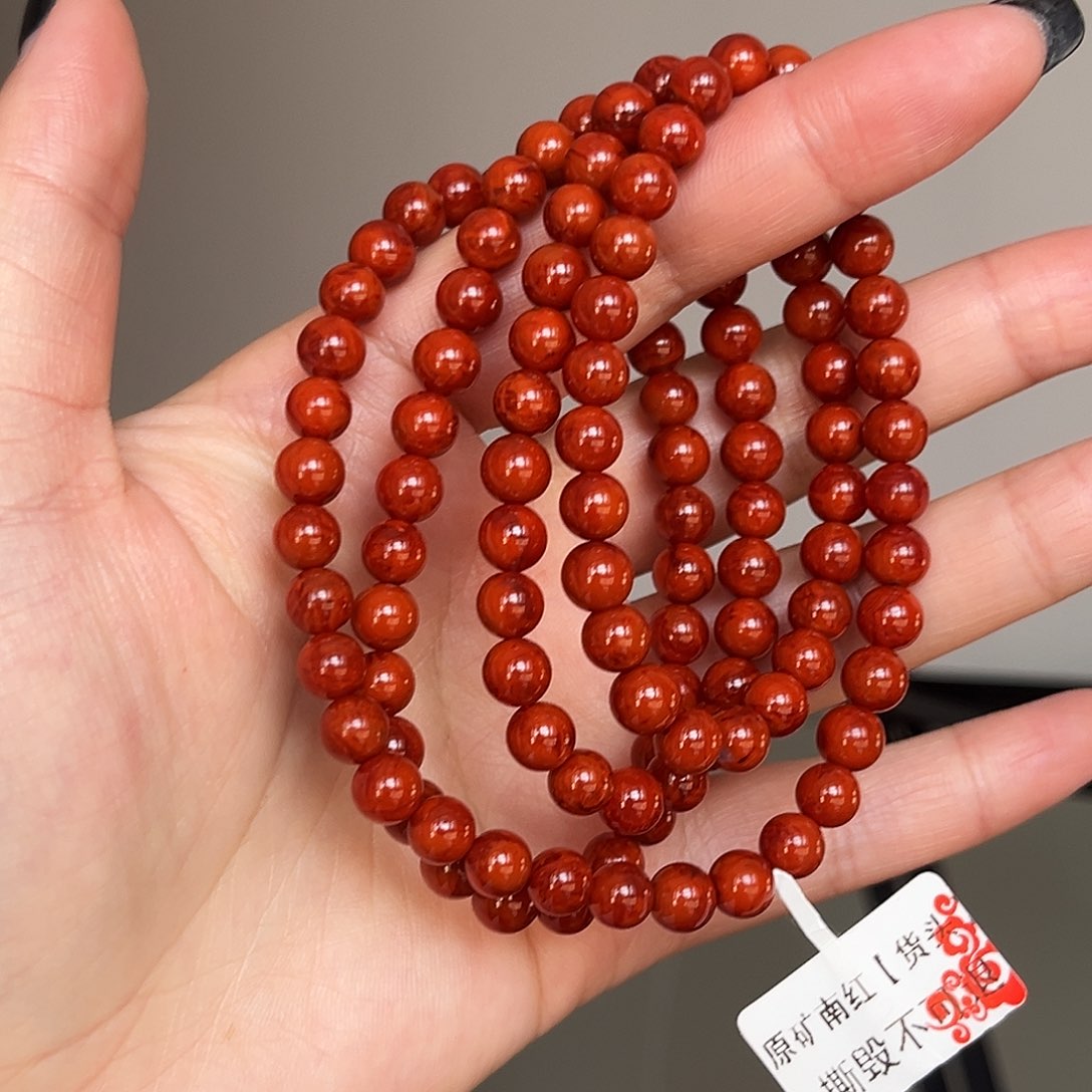 南红玛瑙未镶嵌原矿6.8mm