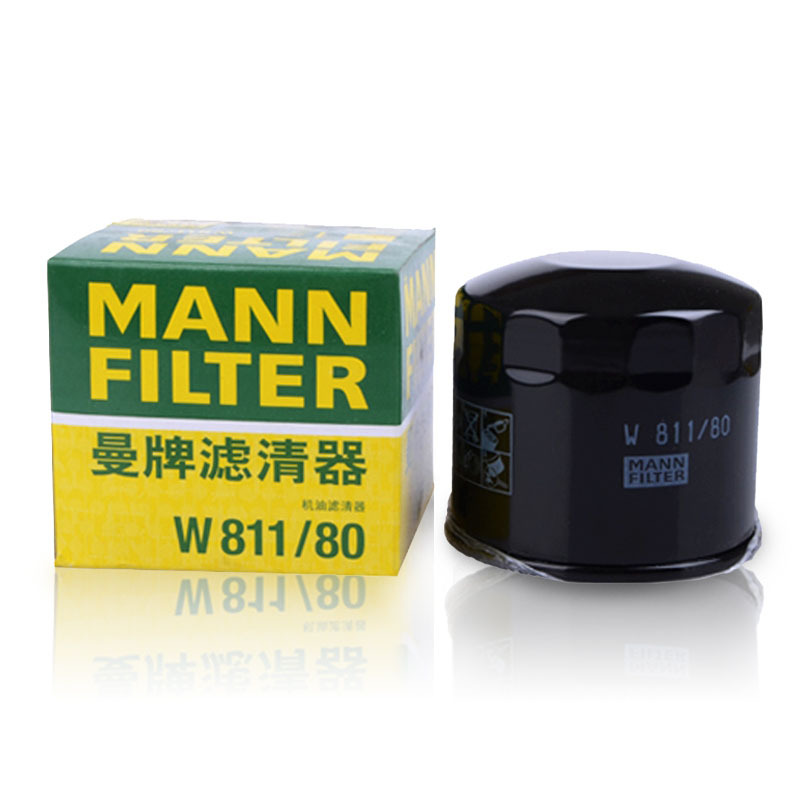 曼牌滤清器W811/80（十二只）现代起亚机油滤芯