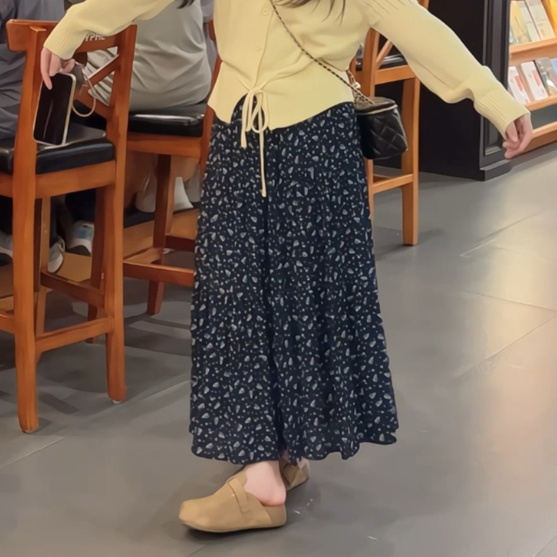 半身裙女款爆款2025新款气质大码碎花裙显瘦高腰百搭中长裙a字裙