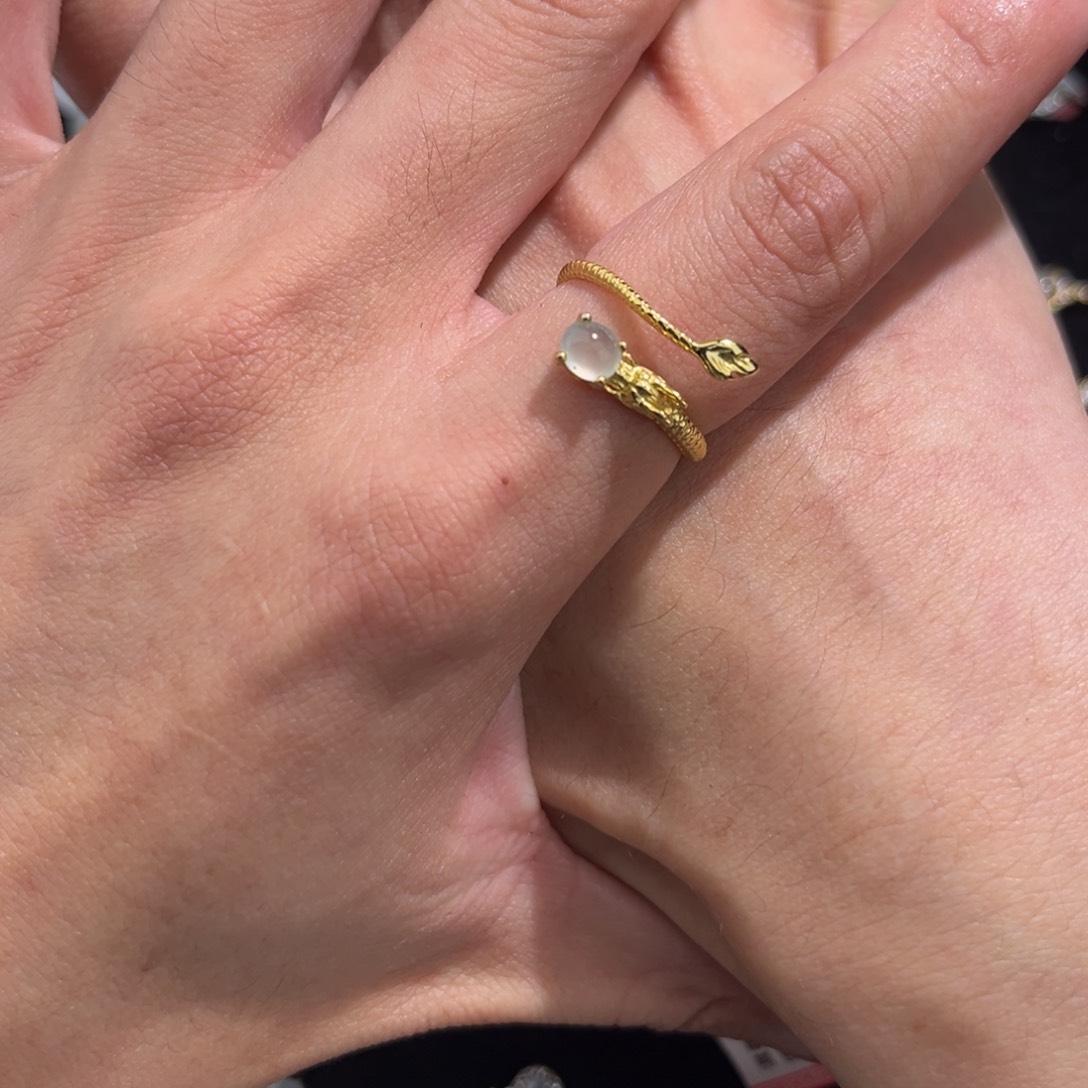 翡翠戒指银S925镶嵌jjjkmm