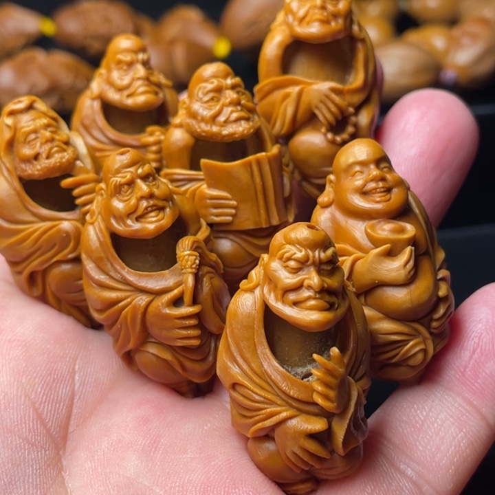 橄榄核手串/手链2.1纯手工镂空七星罗汉
