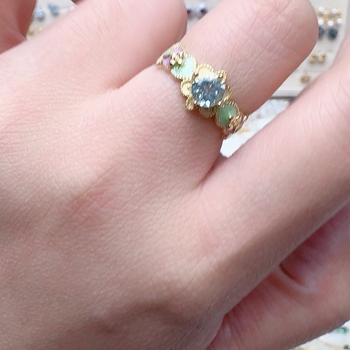 托帕石戒指银S925镶嵌戒指