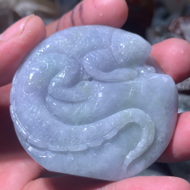 翡翠未镶嵌颈饰保真天然a货翡翠