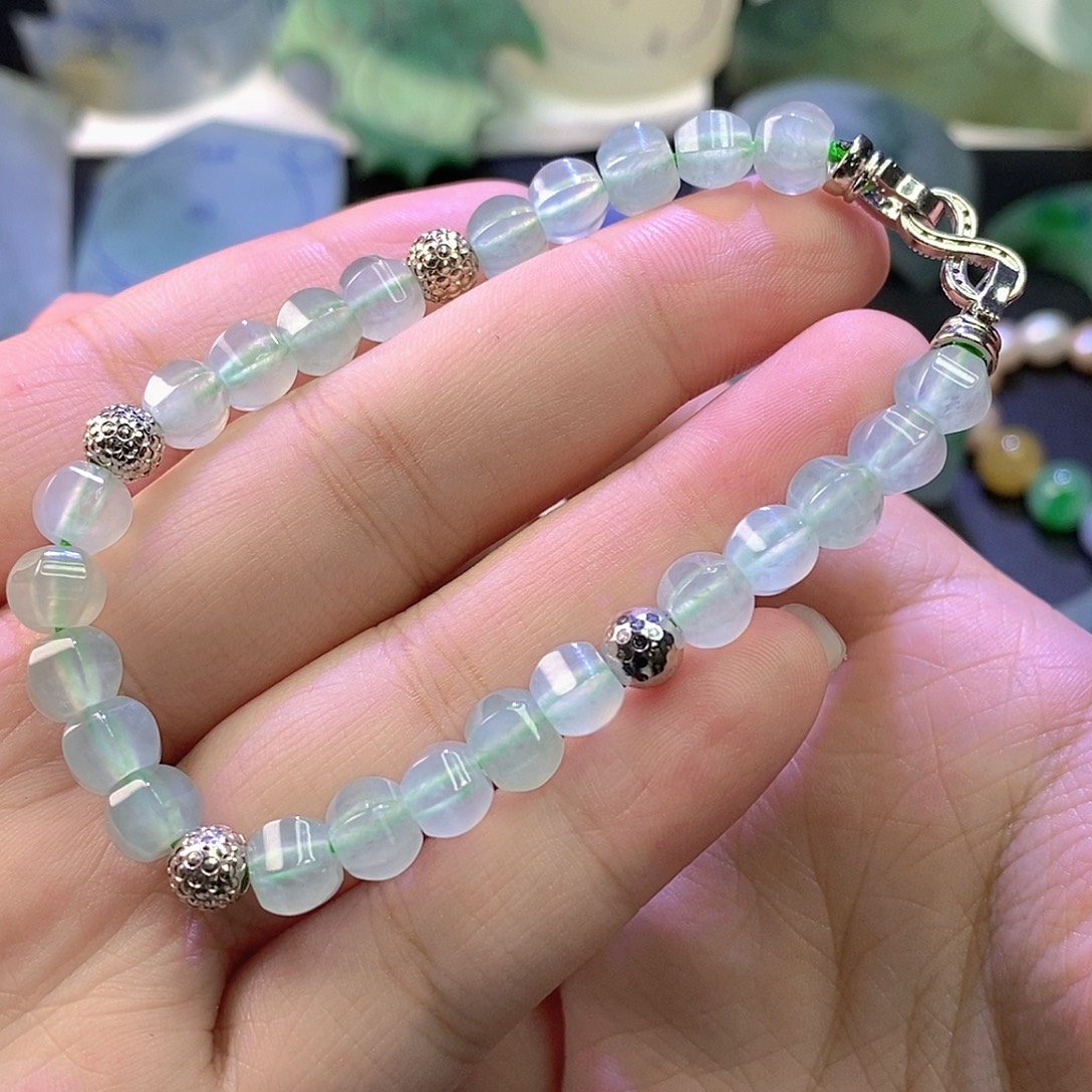 定制翡翠未镶嵌卡6+珠子