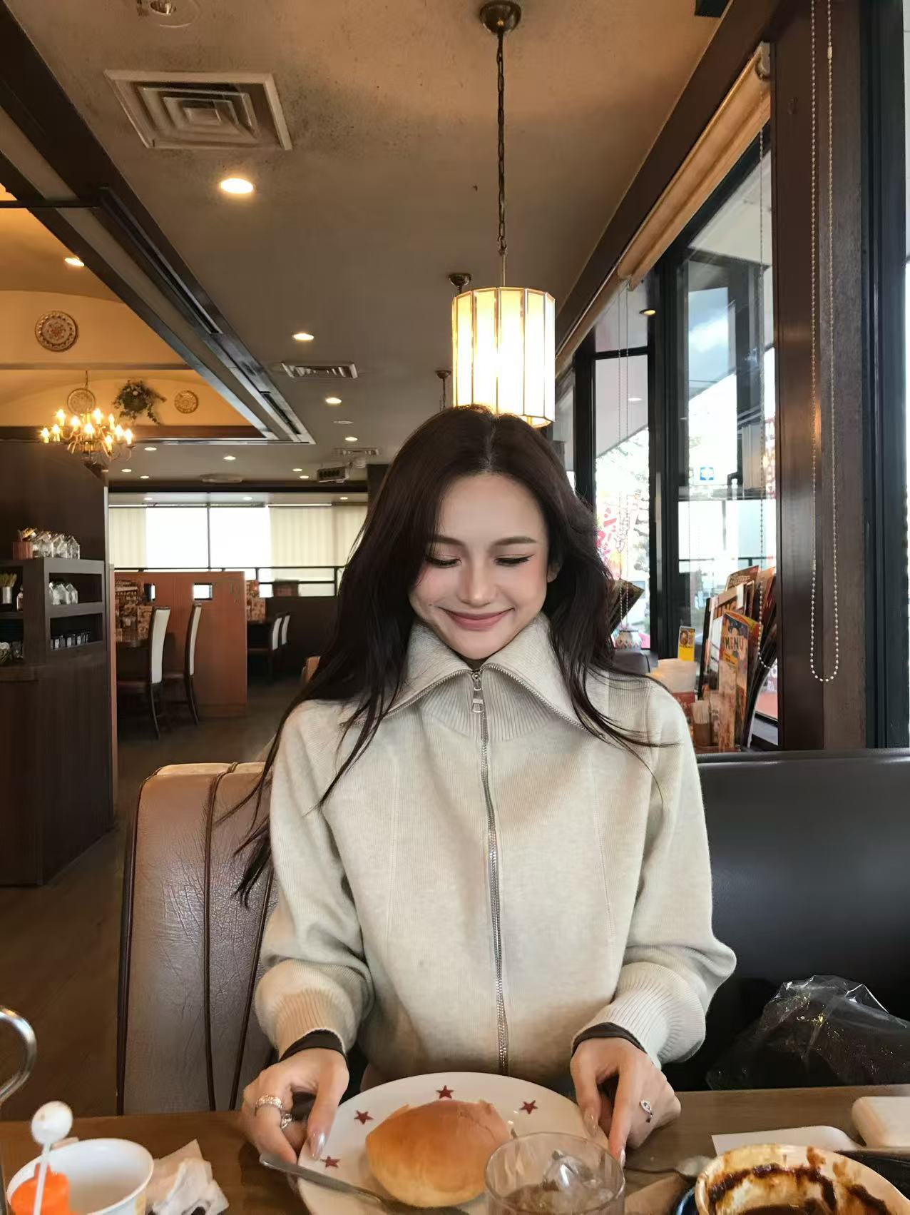 今晚一【拉链开衫毛衣】（厚款）2055