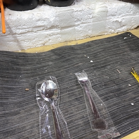 微瑕，不锈钢勺4个，叉子4个