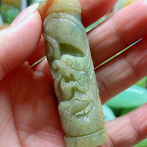 蛇纹石玉未镶嵌手把件