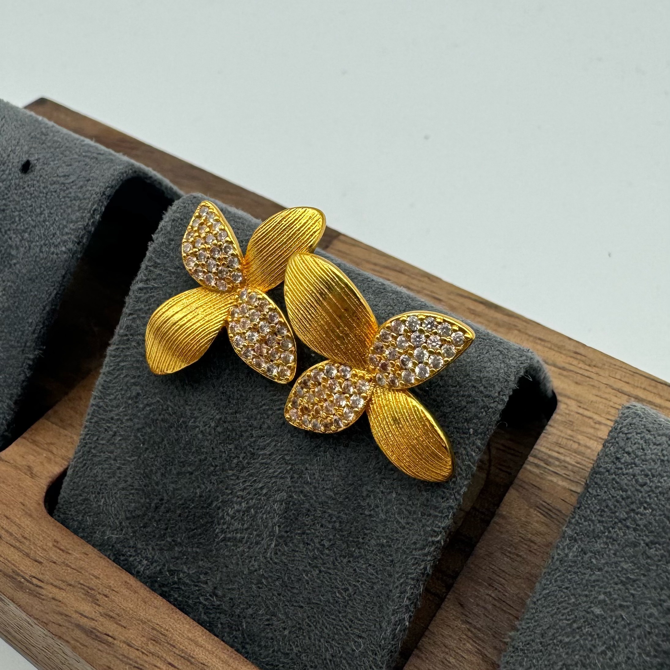 钨合金珐琅耳饰 环手工气质轻奢时尚MTL-5031绝美百合花套装耳环