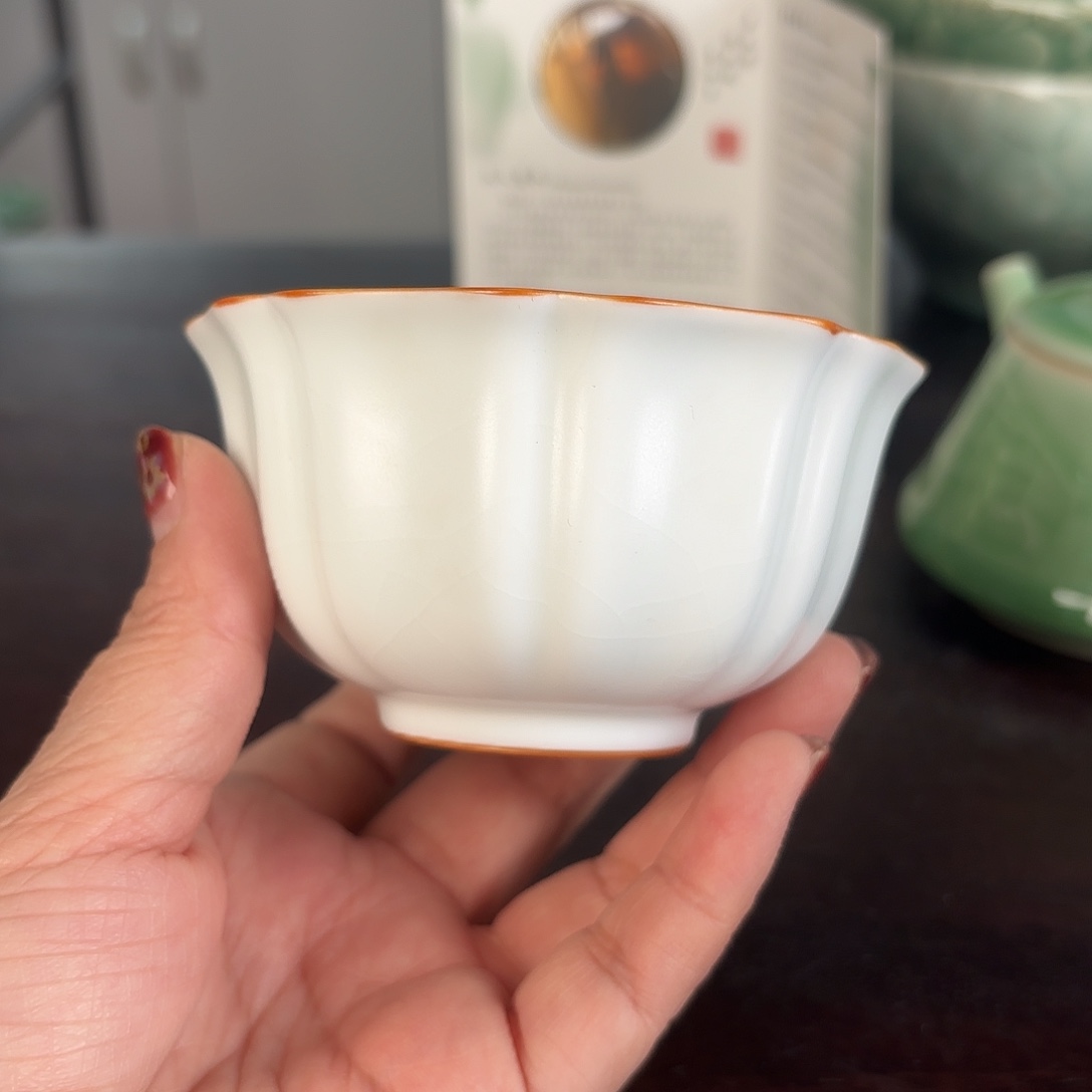 龙泉云间青瓷小米茶器