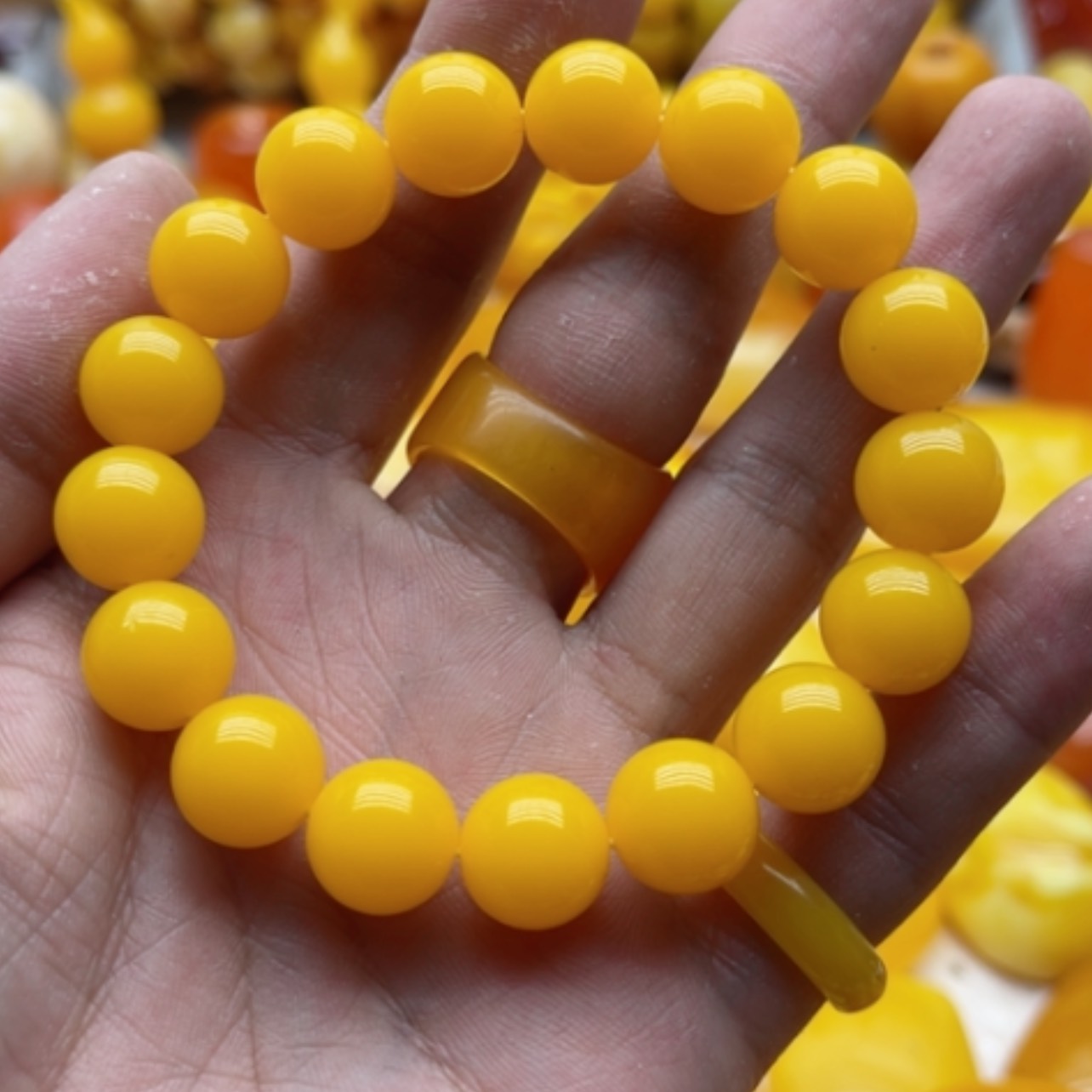 【闪购商品】蜜蜡颈饰未镶嵌会*蜜蜡手串卡12