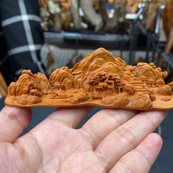 柏木（崖柏）手把件山水