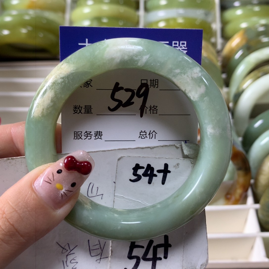 蛇纹石玉手镯未镶嵌529