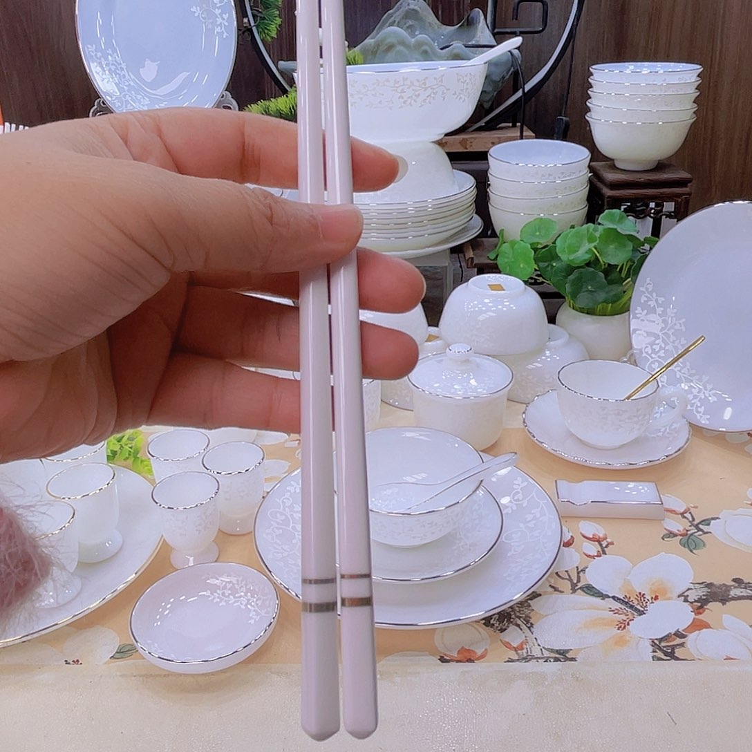 玉瓷景德镇骨瓷筷子十双