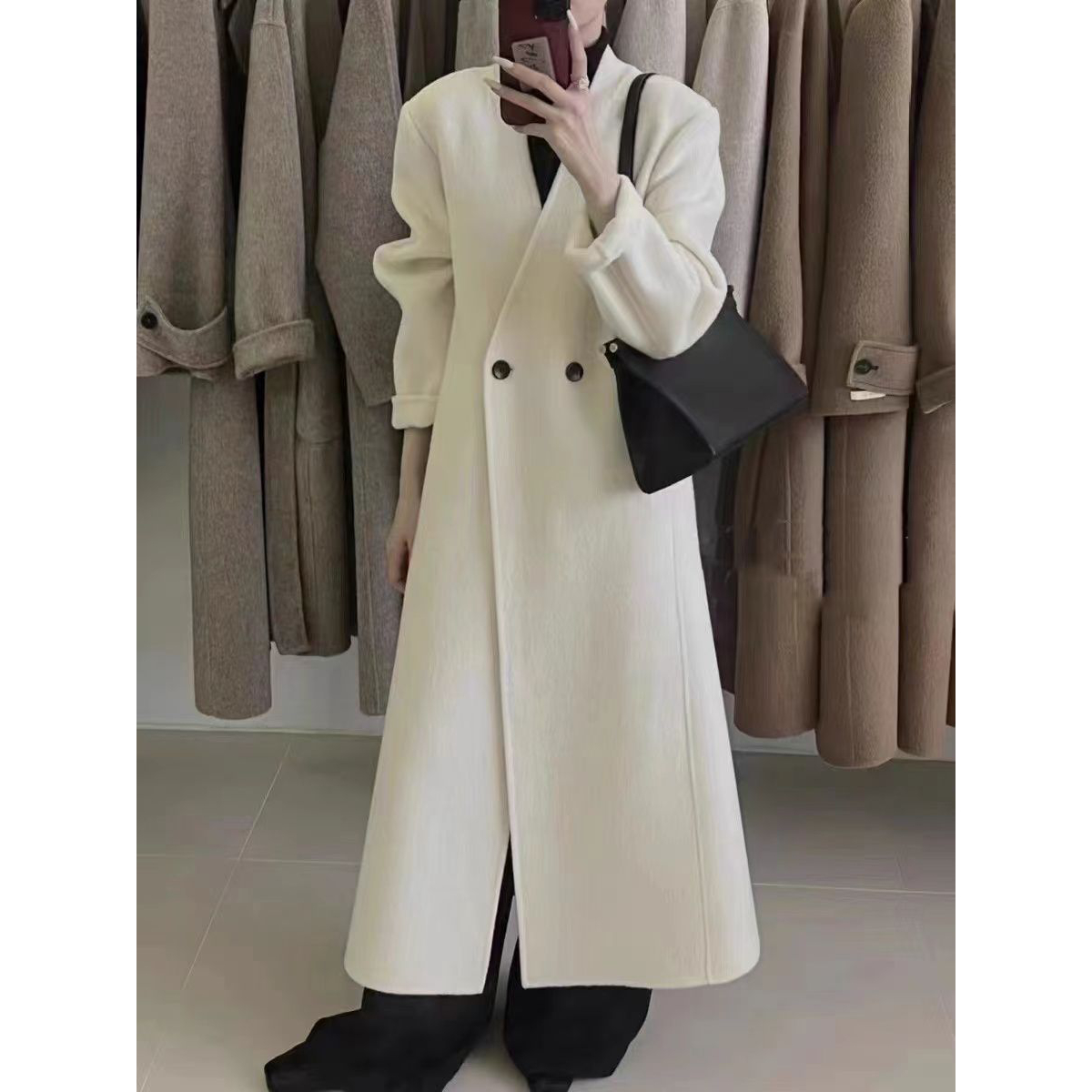 钻贵族】减龄时尚气质韩版羊毛外套（含100%羊毛）  180055#  LLC