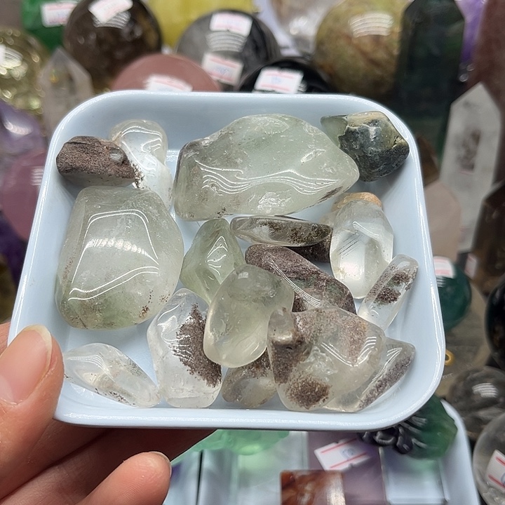 水晶珠宝半成品未镶嵌200克幽灵碎石