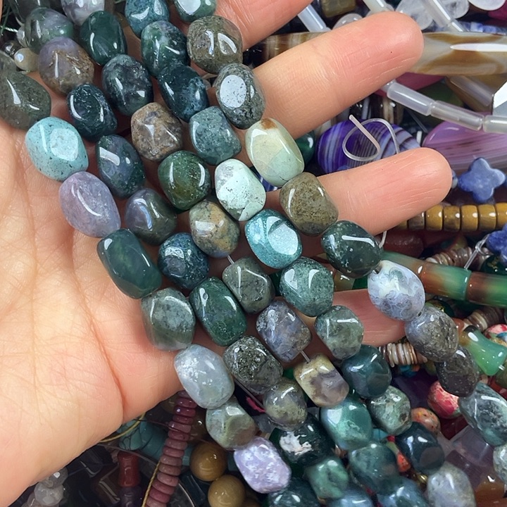 查罗石散珠合金卡9*11玛棱形一条