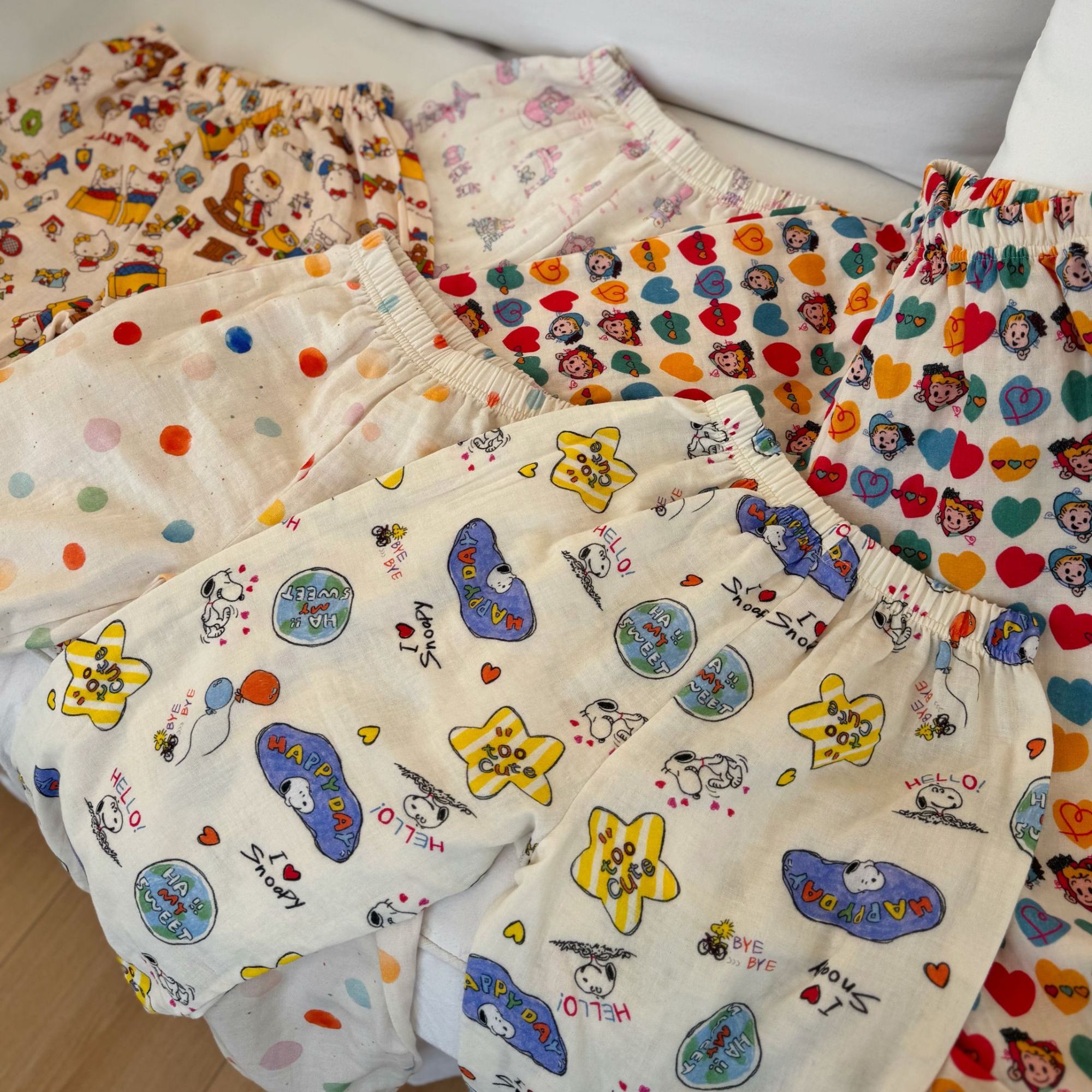 2025丘棠春款云朵棉纱亲子睡裤q251358