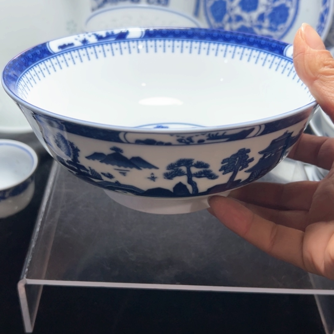 青花的7寸梧桐面碗