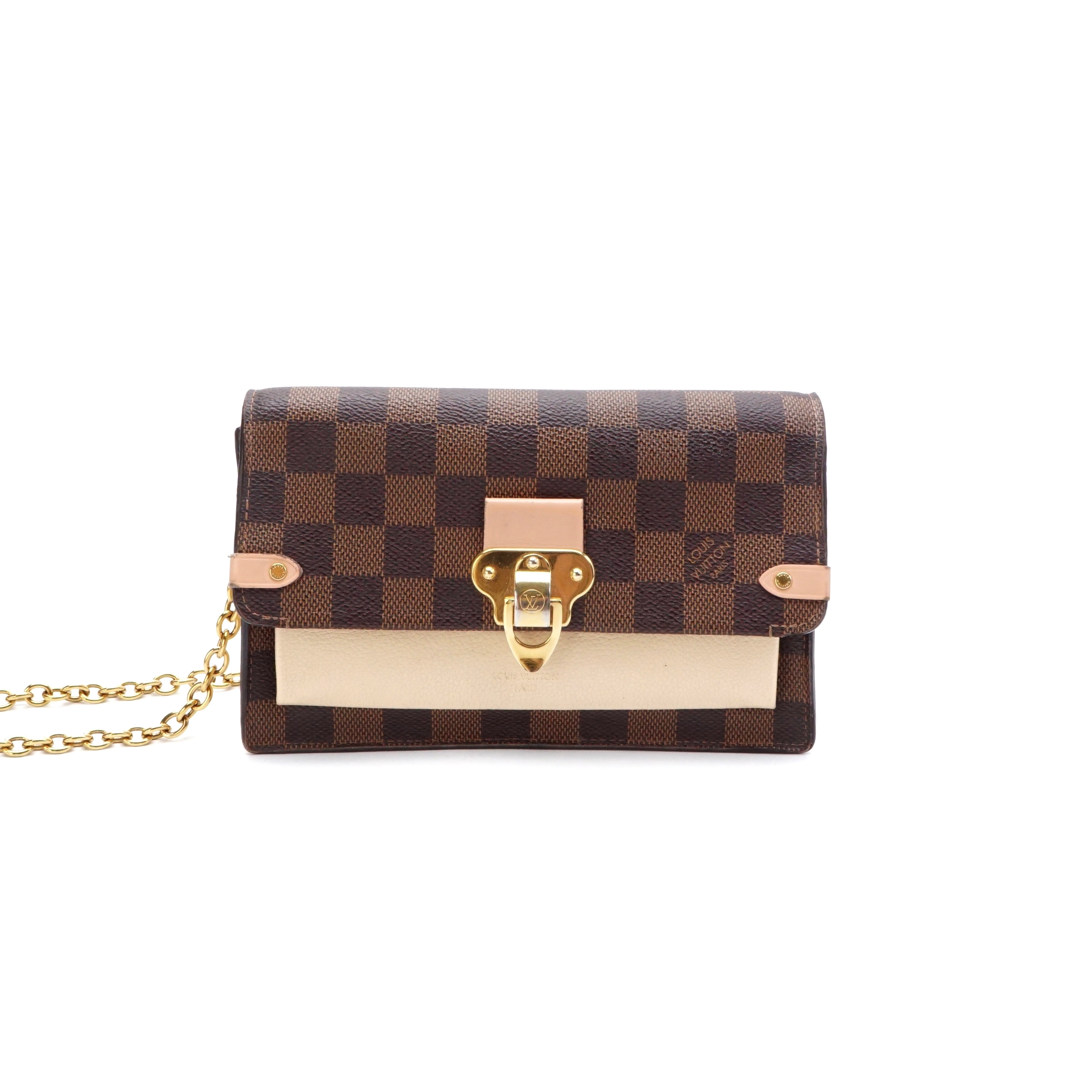 95新 LouisVuitton/路易威登 LV路易威登棋盘格链条包 10224