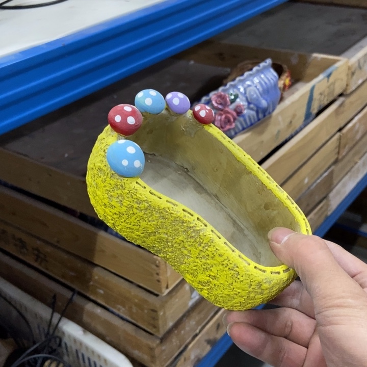 陶瓷花盆单场满9.9发13*7*6.5石膏材质