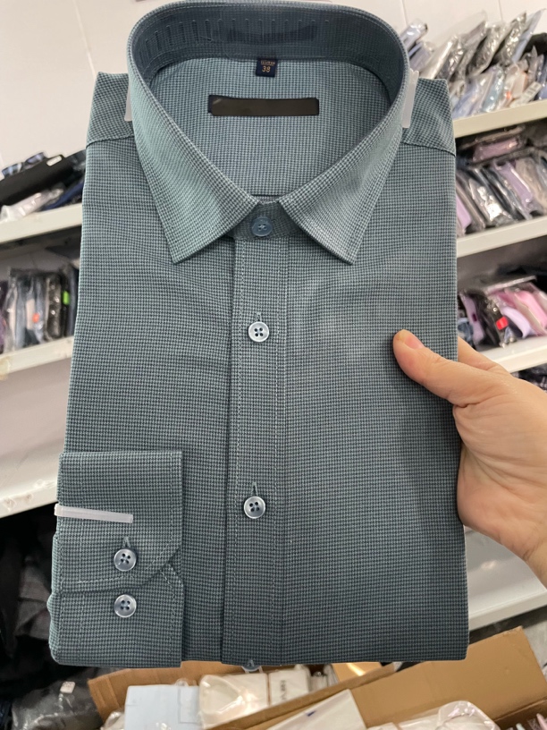 【蒙剪标】千鸟格春款男士商务时尚四色柔软易打理衬衫