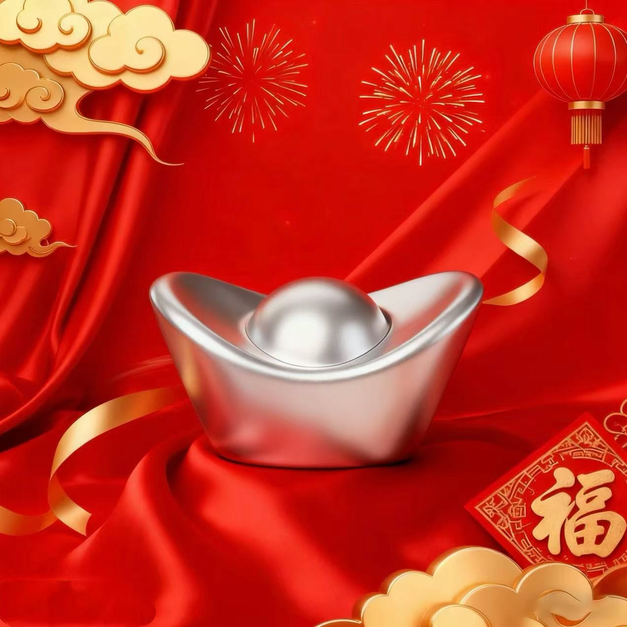 古法工艺实心元宝10g礼品礼盒复古家用送礼收藏高端摆件招财进宝A