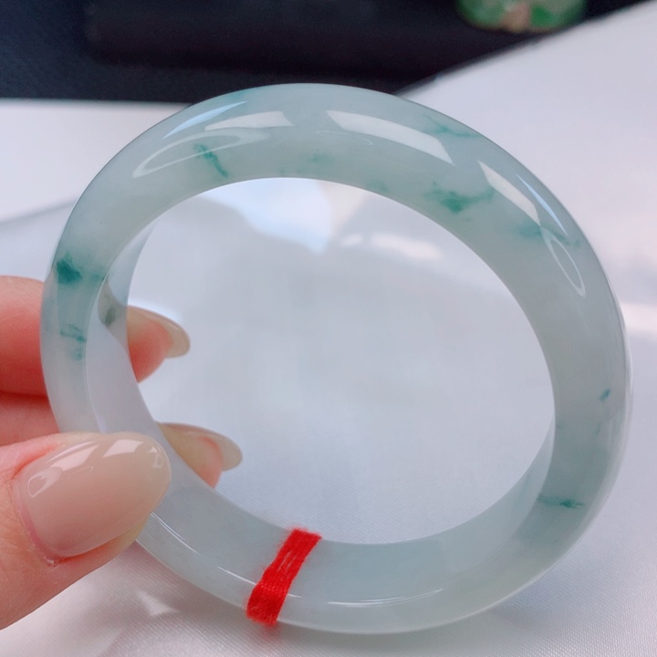 翡翠未镶嵌手镯54圈口