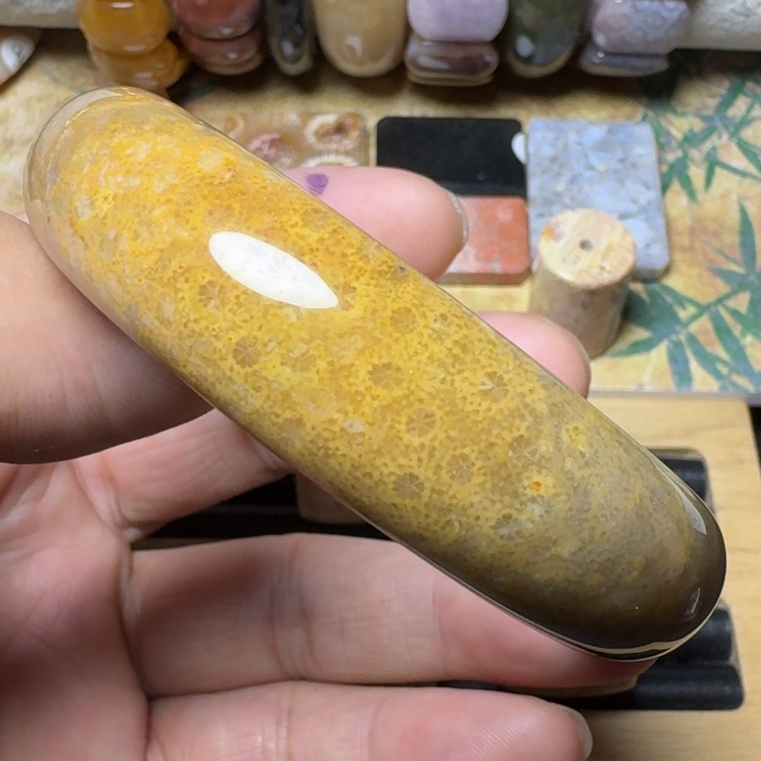 硅化玉纯天然有机玉石保真色未镶嵌59.5圈口特价不退换