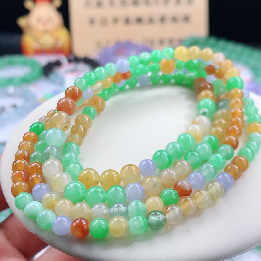 翡翠手链未镶嵌卡4-6.5