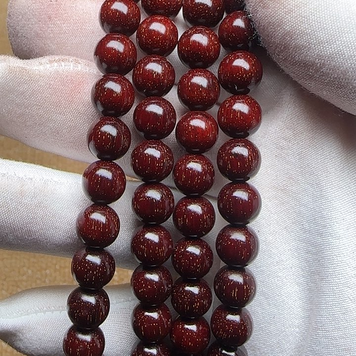 小叶紫檀手串/手链0.8爆满金星