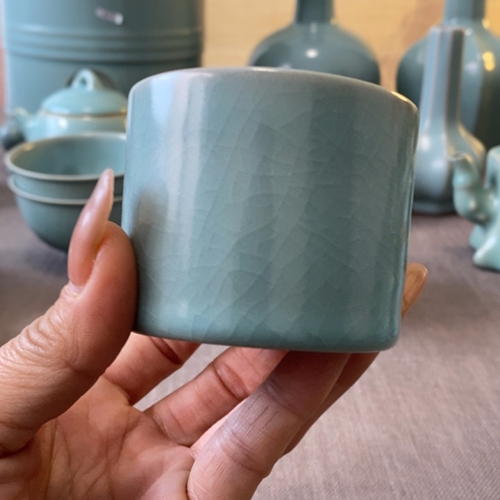 瓷片板直杯一一一一手签款