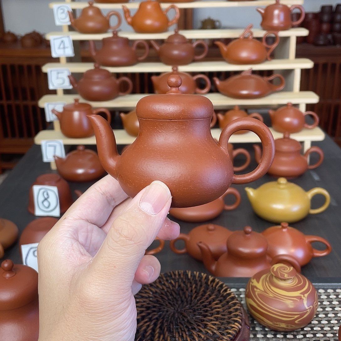 紫砂茶壶微瑕朱泥思婷120cc