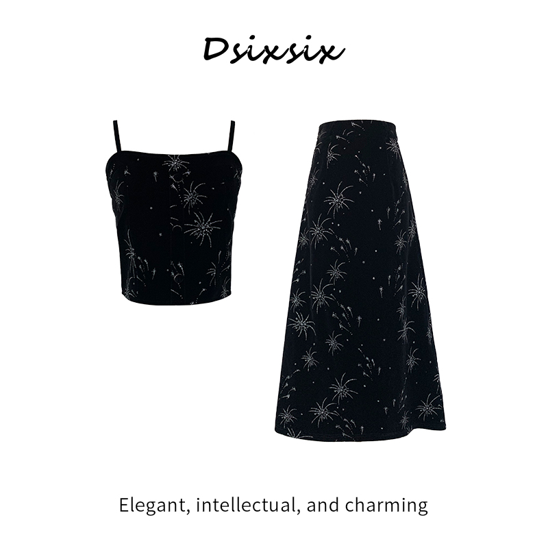 Yeah Me-也觅【绚烂烟花】原创设计时尚套装连衣裙-BN843F-BN842F