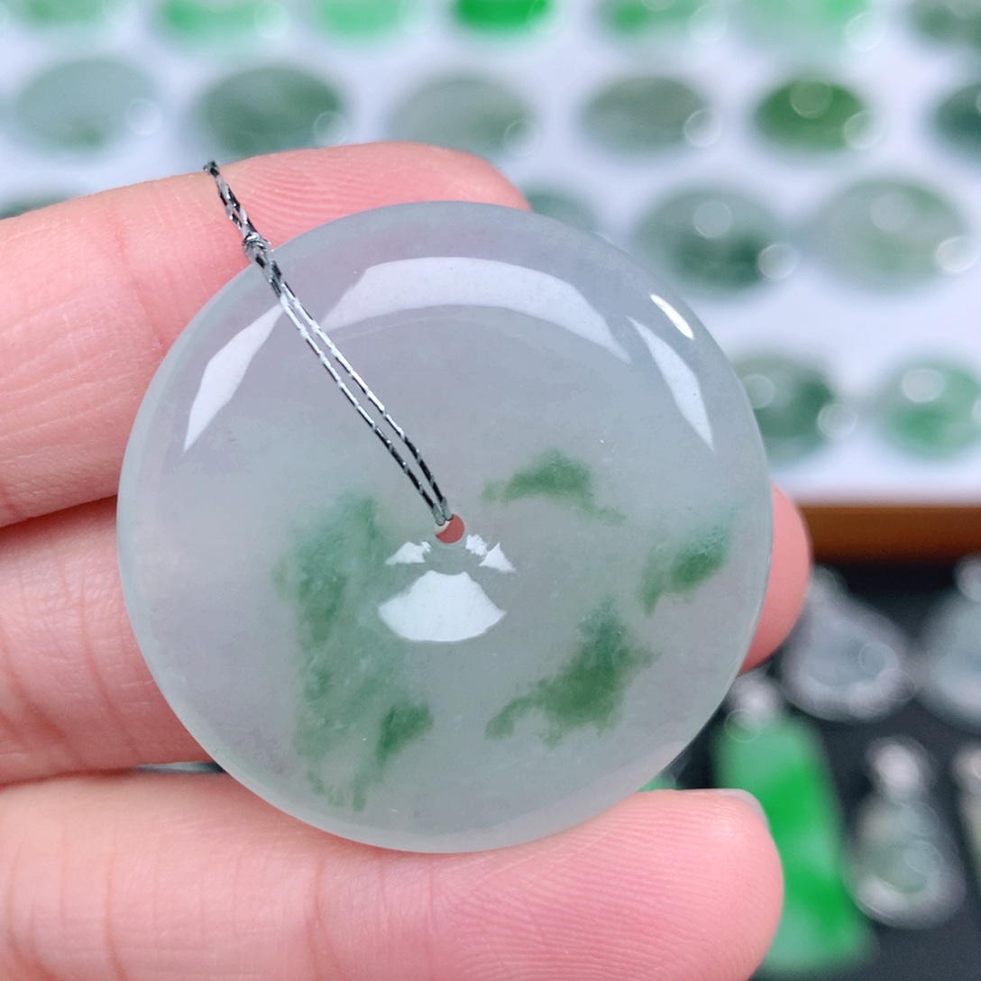 翡翠未镶嵌吊坠(不含链)32.5-6.0