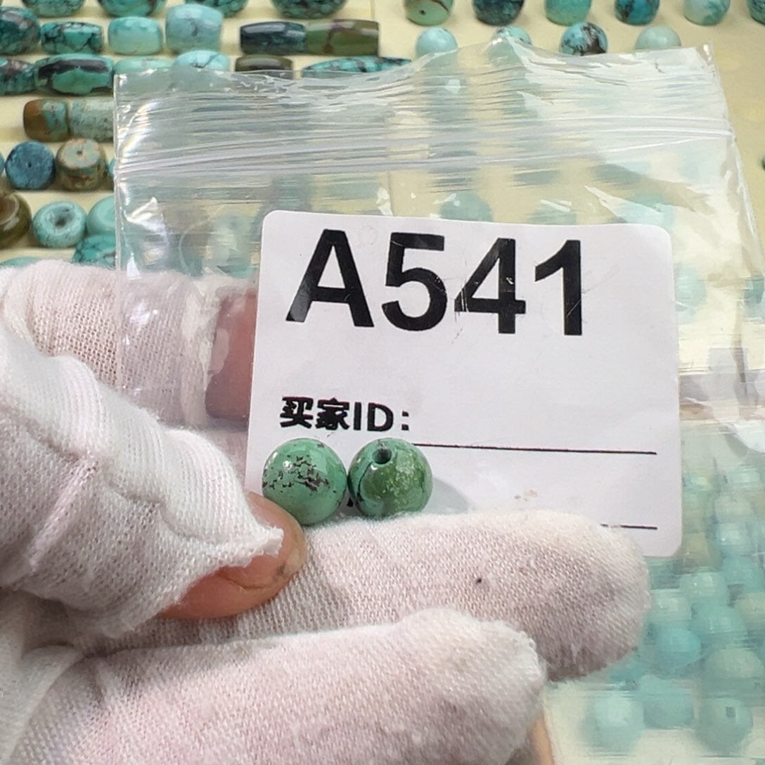 绿松石卡9.5对珠未镶嵌