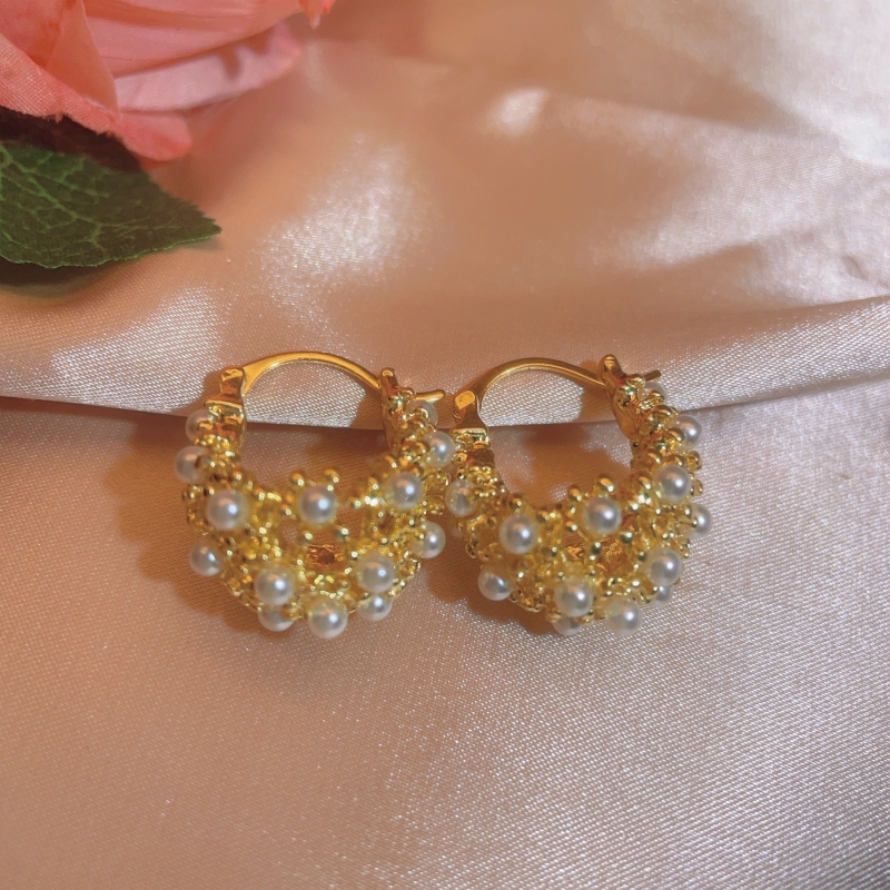 铜合金耳饰 【N14】2025爆款气质轻奢百搭简约精致网红设计师耳环