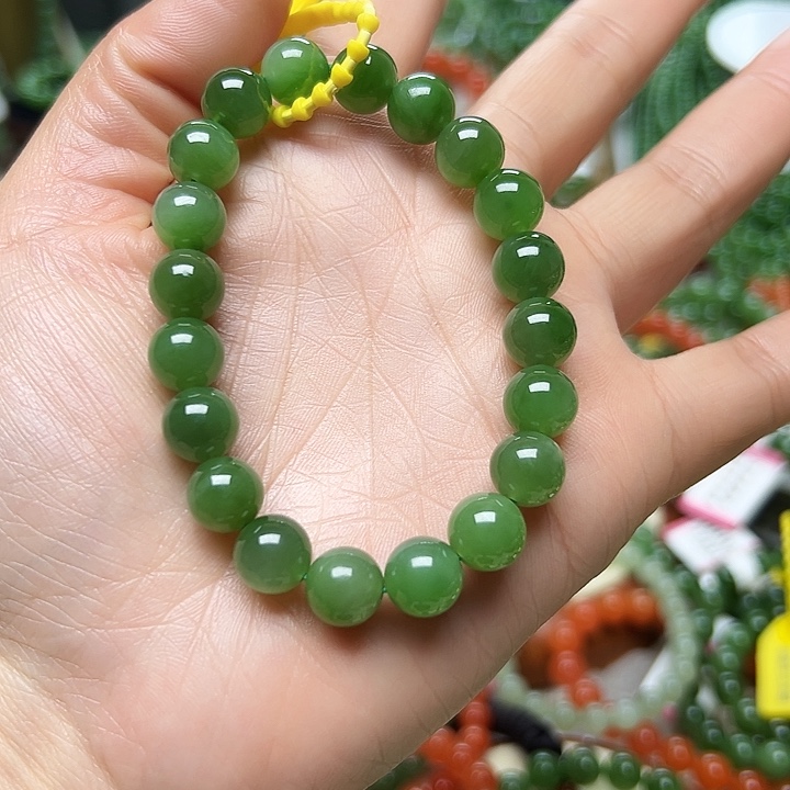 和田玉（碧玉）手链未镶嵌
