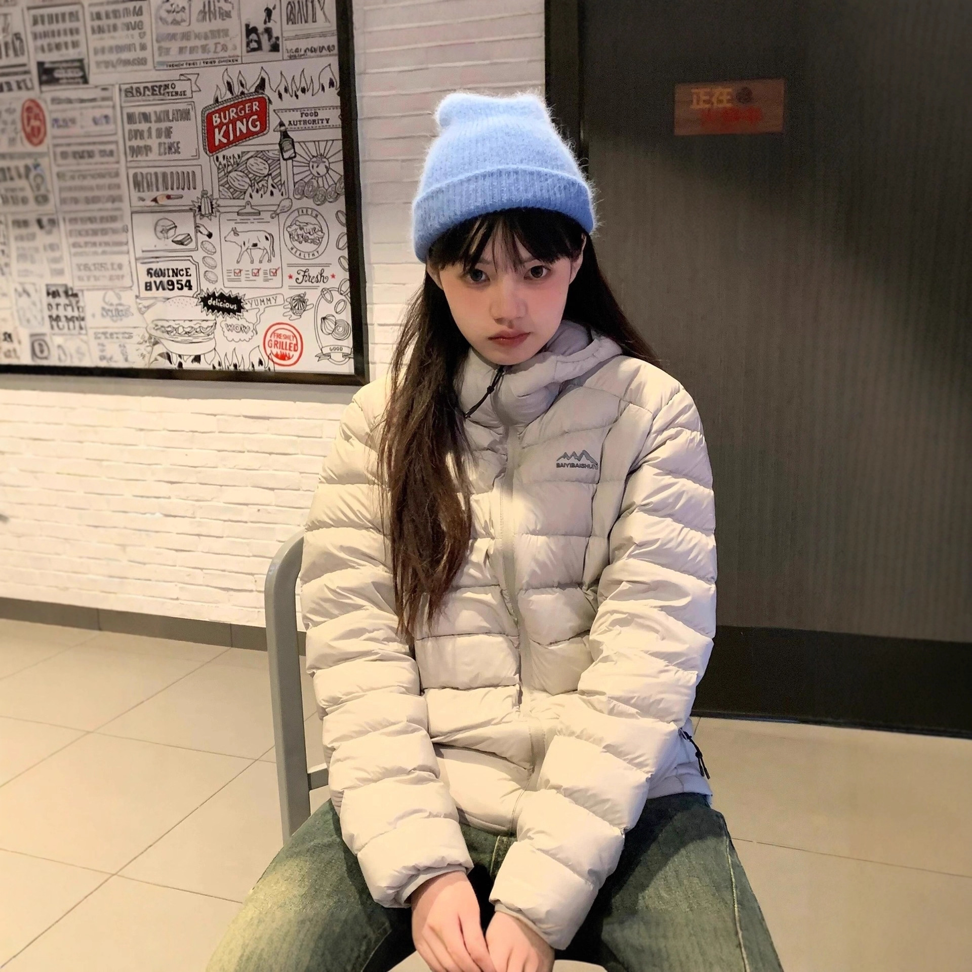 2025冬季新款排骨羽绒棉服女连帽短款韩系情侣外套宽松轻薄款棉衣