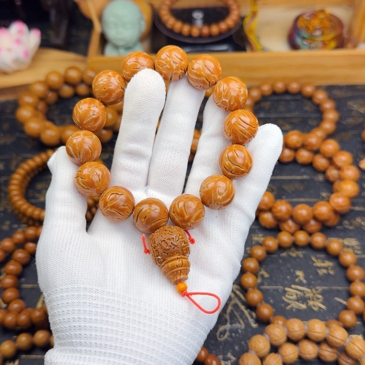 日***方桃核手串三通桃核